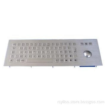 flat panel mounting kiosk metal keyboard with trackball